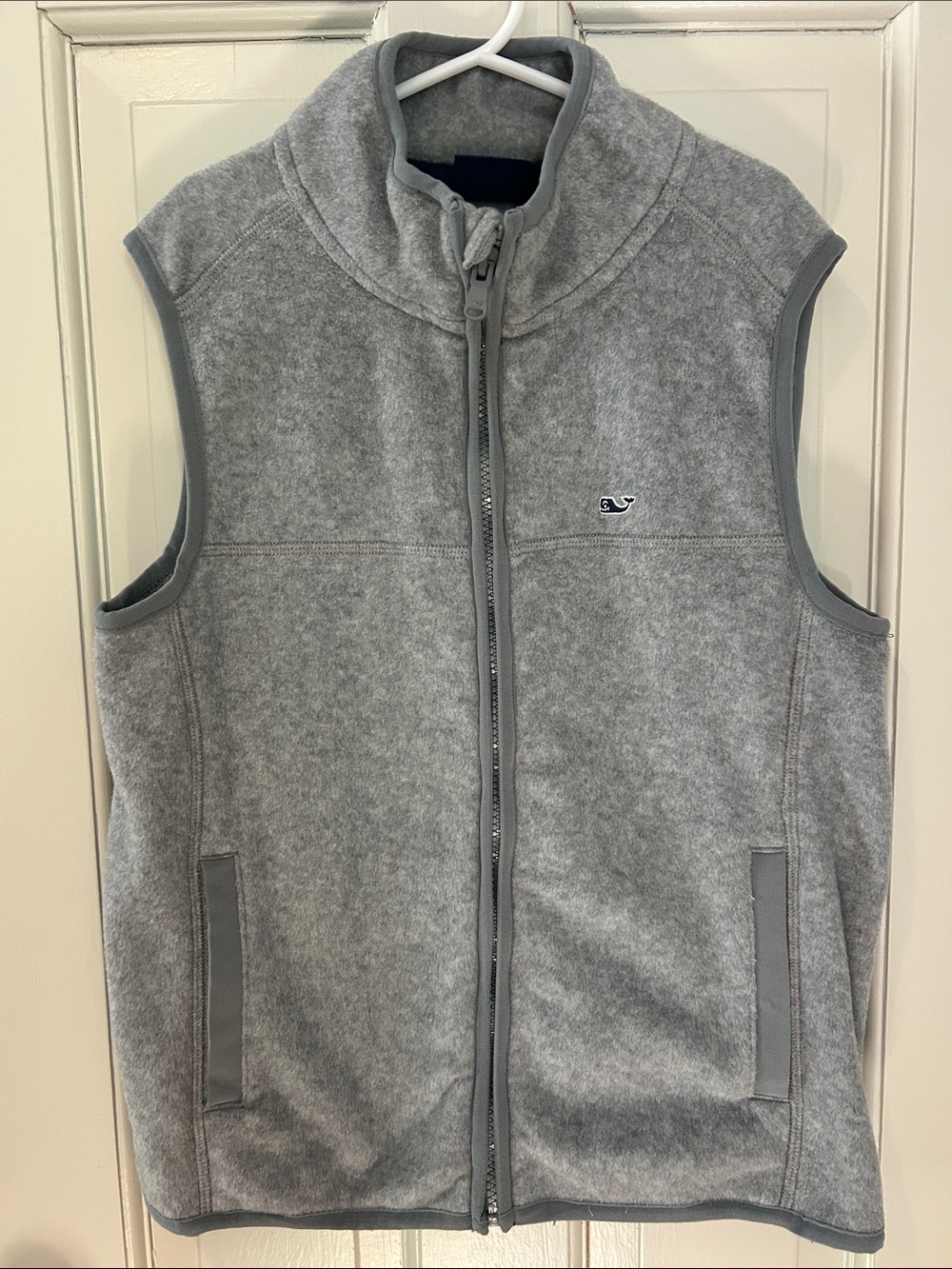 Vineyard Vines Boys Gray Fleece Zip Vest